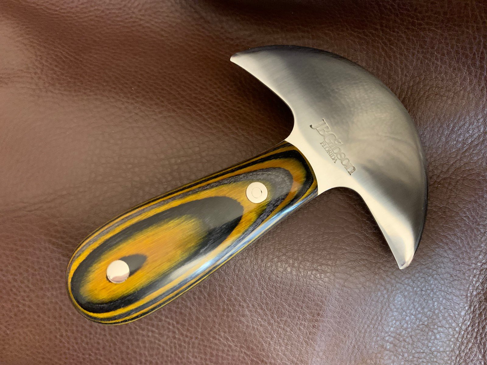 Gibson Drop Point Round or Head Knife for Leather