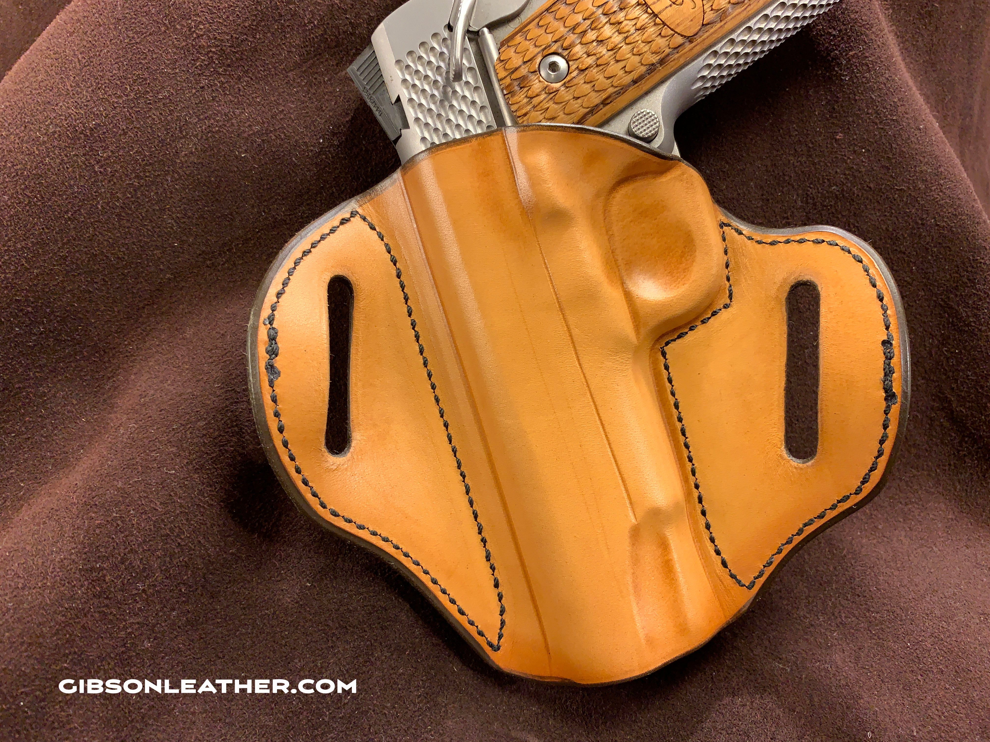 GIBSON 1911 4"-4.25" LEATHER HOLSTER CROSSCUT SALTILLO RH OWB IN STOCK